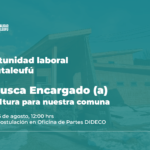 Oportunidad laboral en Futaleufú! Se busca Encargado(a) de Cultura para nuestra comuna